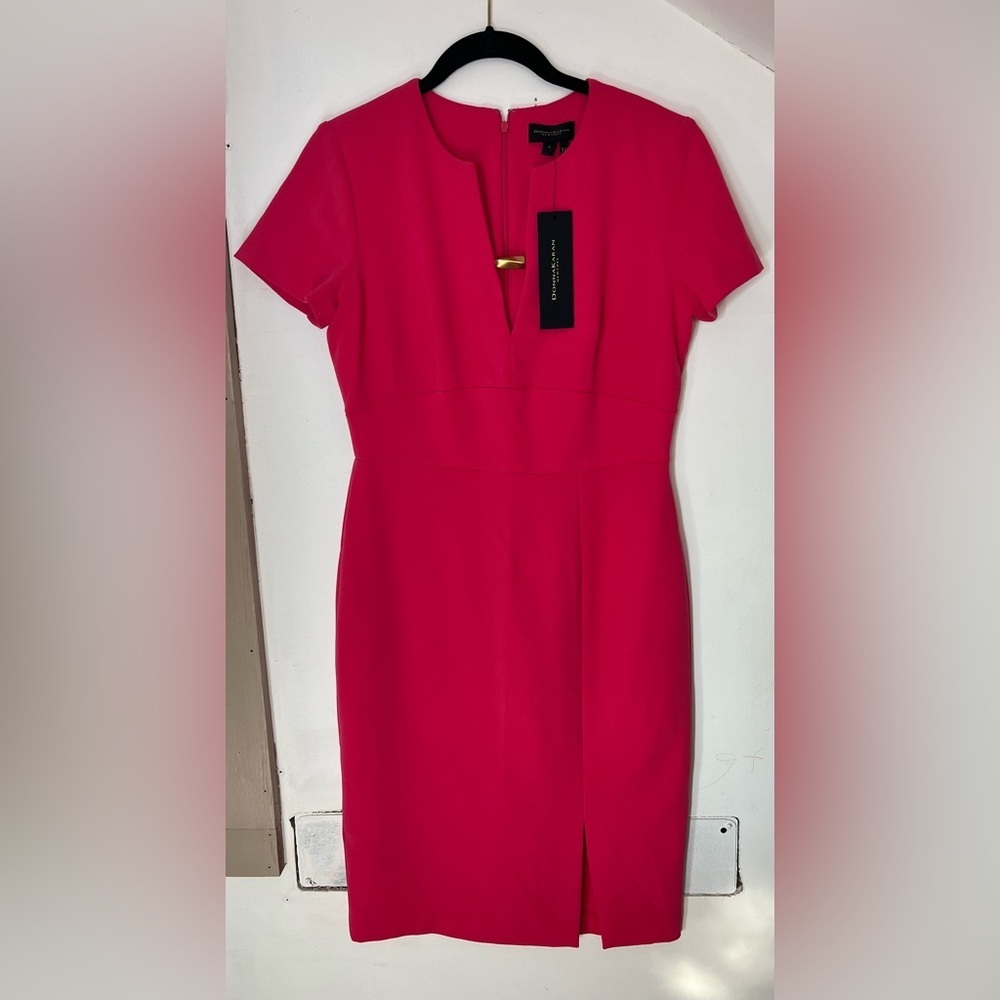 Donna Karan Hot Pink Midi Dress